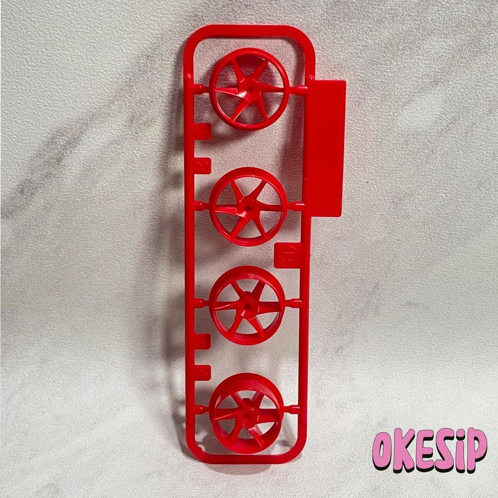 Velg Medium Spiral Merah Red - Original Tamiya Loose Kit