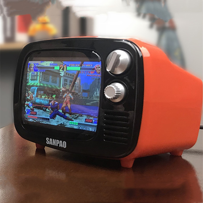 Nostalgic 3.5-inch TV mini portable TV three-shot retro TV Android game console TV