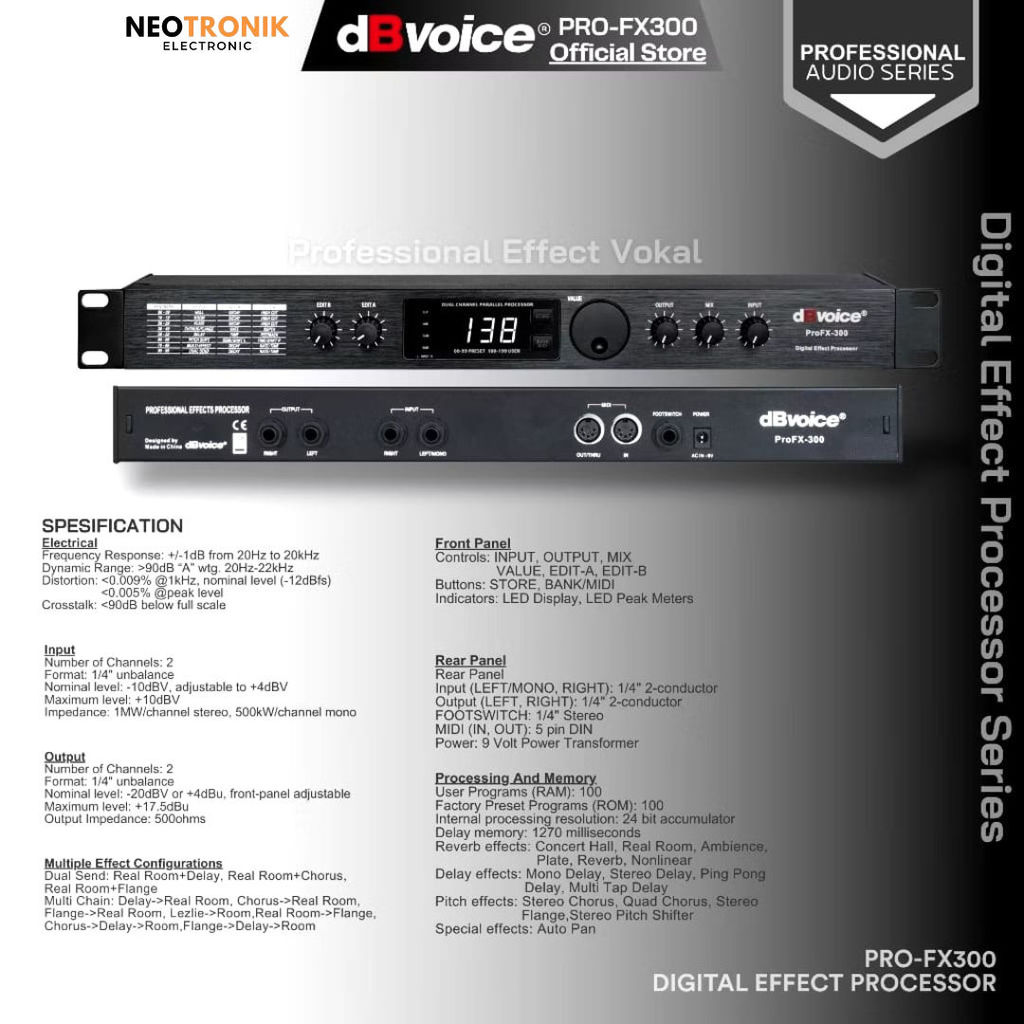 Effect Vocal Dbvoice Pro FX300