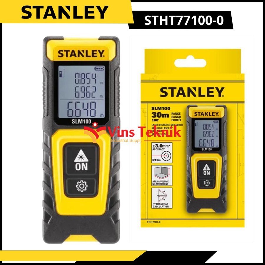 STANLEY STHT77100-0 Meteran Laser Laser Distance Measurer 30m SLM100