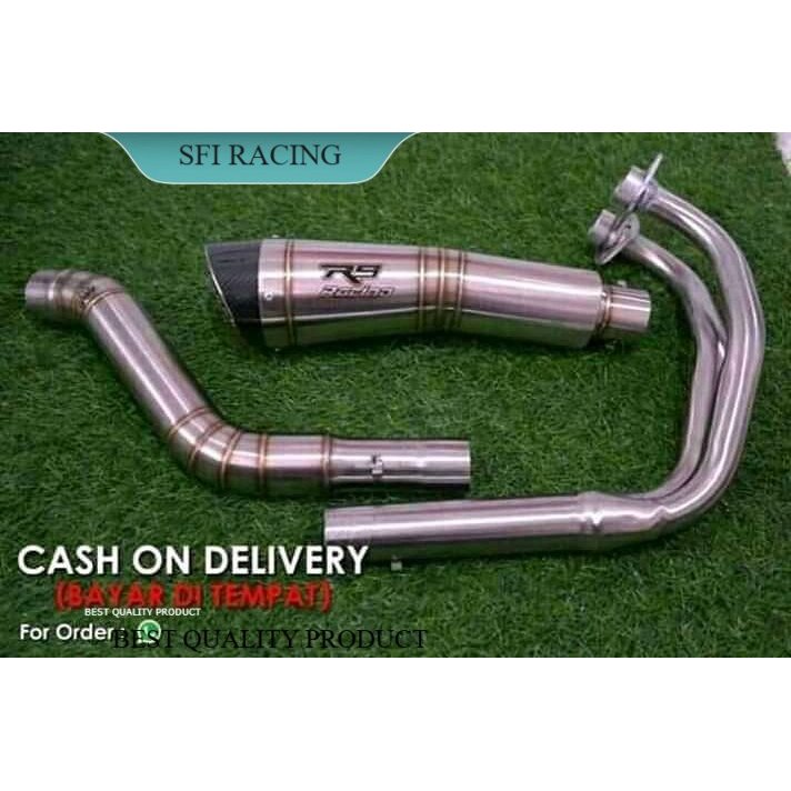 KNALPOT R9 H2 UNTUK MOTOR NINJA FI 4TAK FULL STENLIS SUARA BAS GAHAR