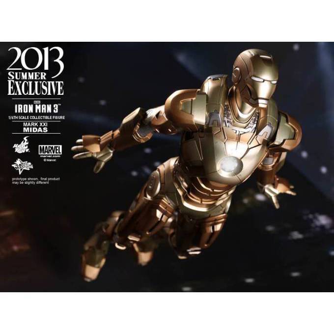 Hottoys Hot Toys 1/6 Scale MMS208 MMS 208 Iron Man 3 - Iron Man Mark XXI 21 Midas Action Figure