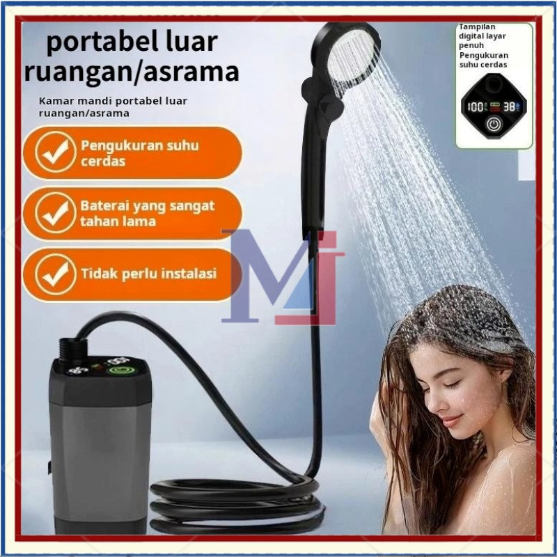 [COD]Kamar Mandi Portabel Listrik Shower Kepala Dengan Layar Pemeriksaan Suhu Jet Shower Listrik Por