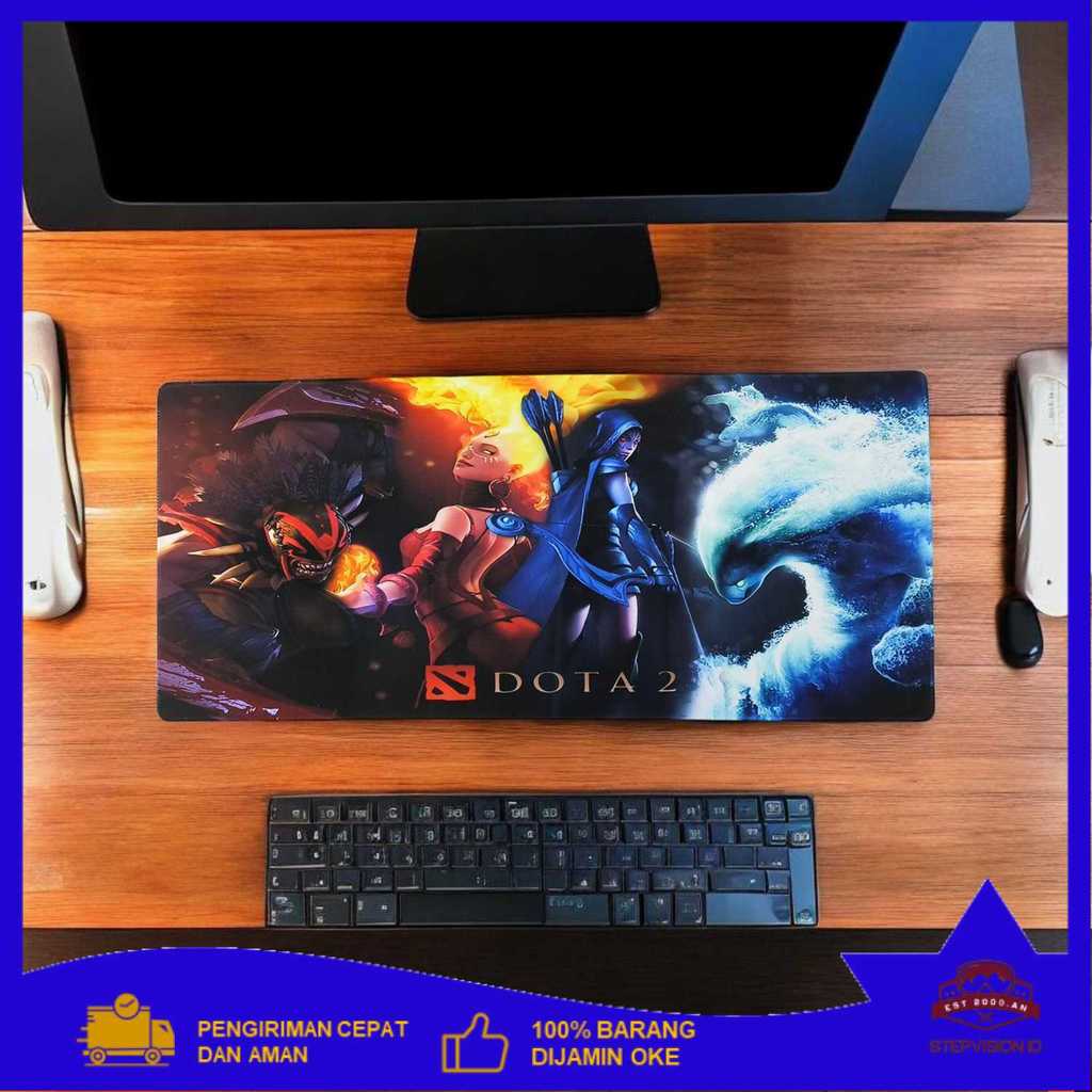 Gaming Mouse Pad XL Desk Mat Motif DOTA 2 400x900x2mm Terbaru | Kualitas Premium | Bayar Ditempat [S