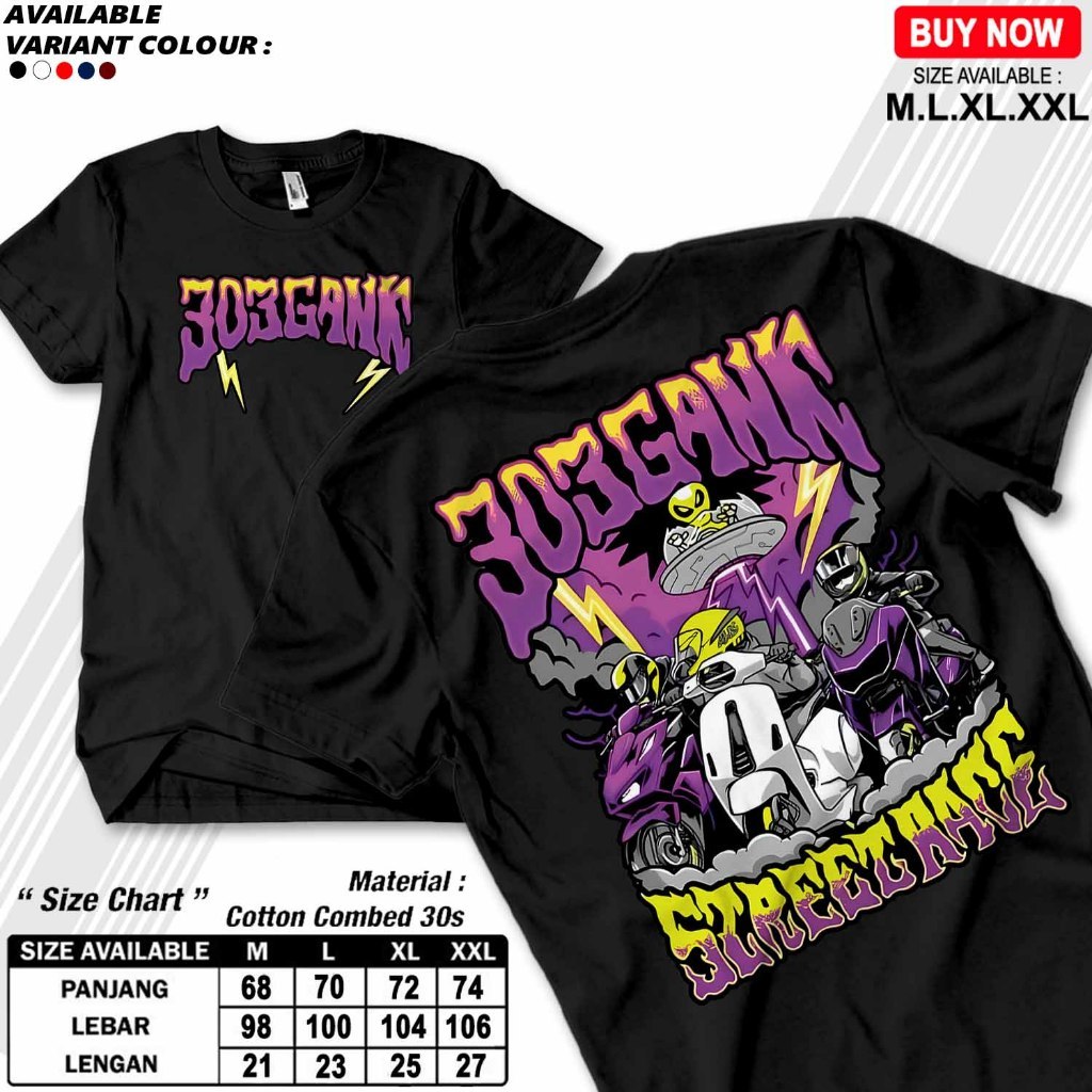 avery clothing KAOS DISTRO MOTIF KAOS 303 Gank Street Race TERBARU BAJU PRIA DAN WANITA TERSEDIA