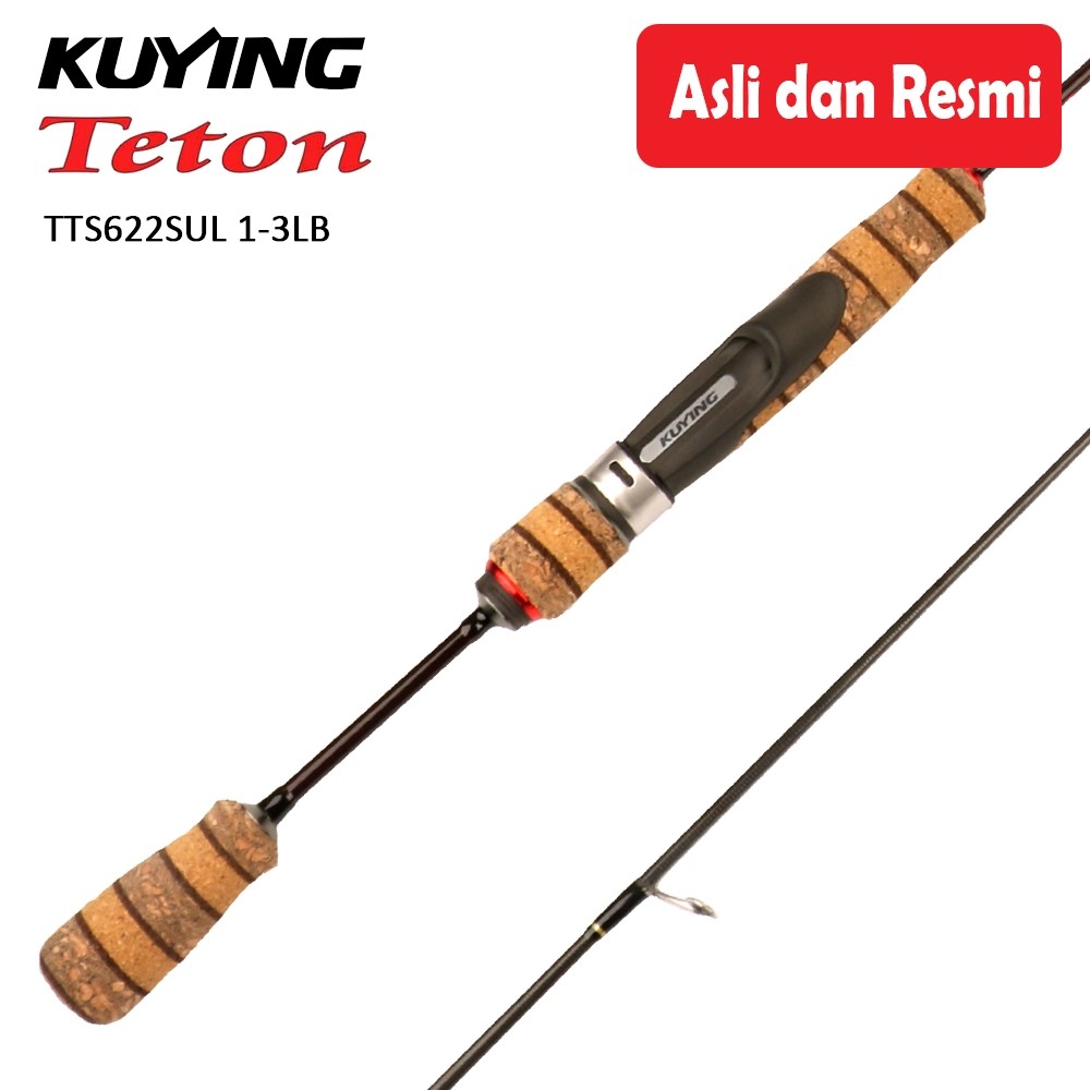 KUYING TETON Joran Pancing Spinning 1-3lb 0.8-3g Fishing Rod Stream Super Ultra Light 1.86m TTS622