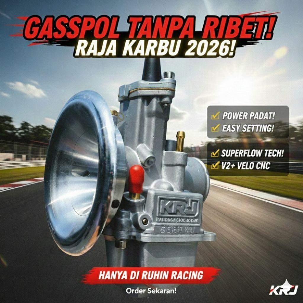 Karburator Karbu KRJ V2+VELO PWK 28 30 32 dan 34 Universal 2T 4T Original KRJ