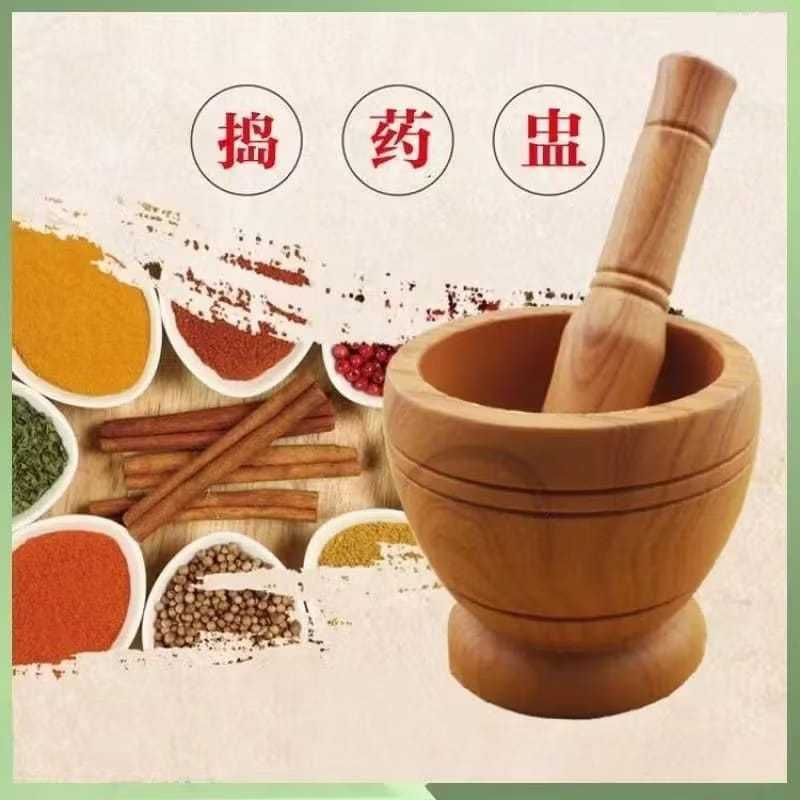 Lesung Lumpang Alat Penumbuk Bumbu Jamu Rempah Serbaguna Tradisional Kuat Awet