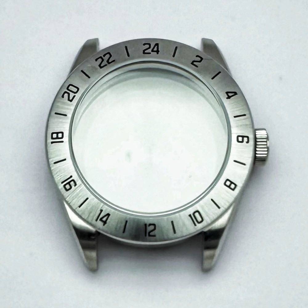 40mm Sapphire Crystal ve GMT Watch Case MOD PVD Black Knight for NH34 NH35 NH36 NH38 NH70 NH71 NH72 