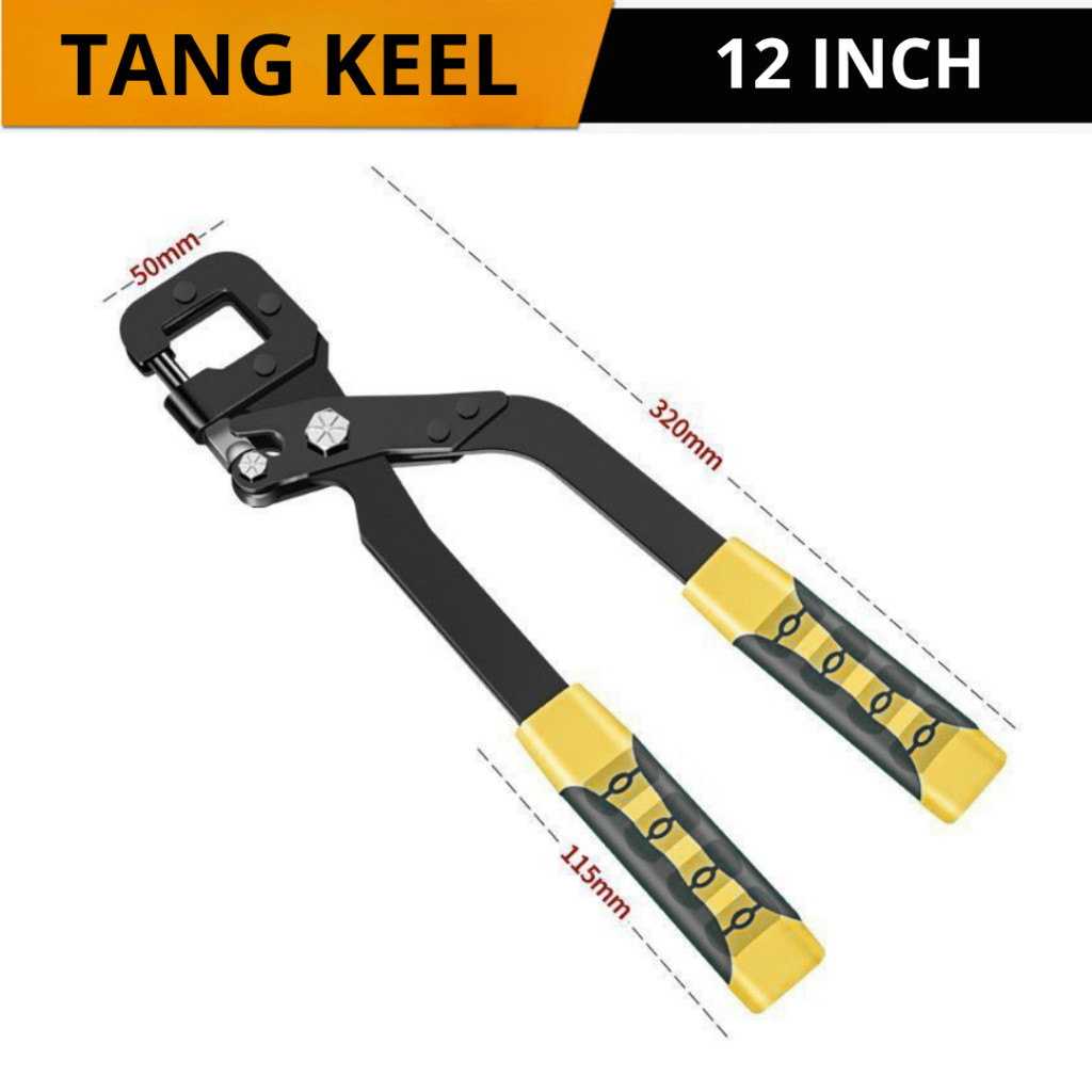 Tang Jepit Baja Ringan UK 12Inch Besi Hollow Partisi Spandek Bondek Stud Crimper