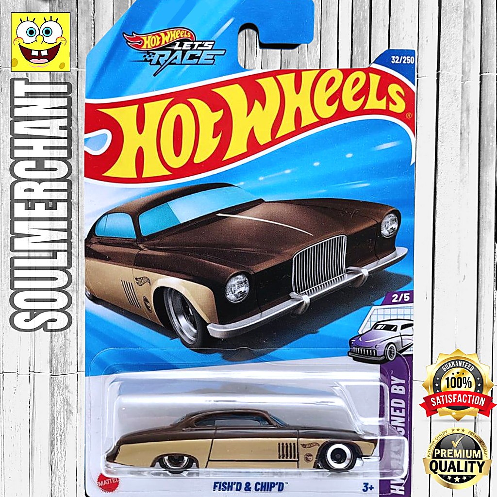 Hot Wheels Fish'D & Chip'D Coklat Treasure Hunt Diecast Mobil Muscle Klasik