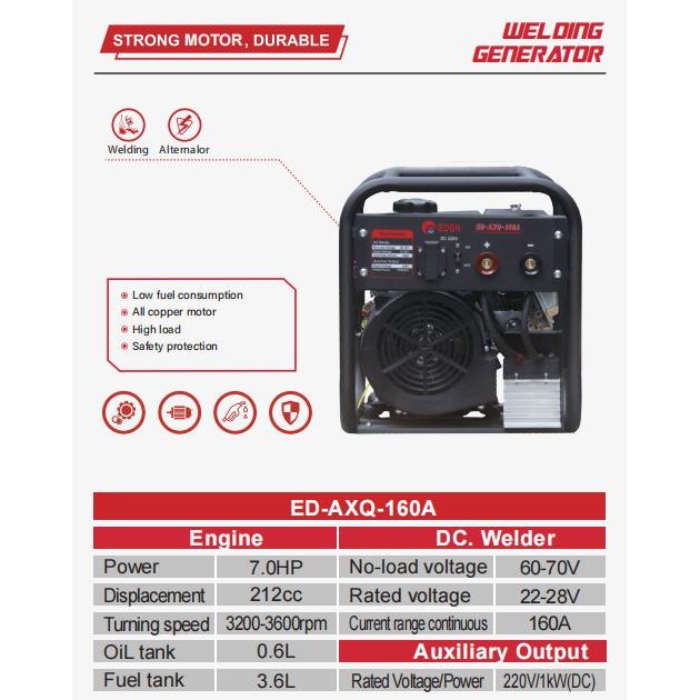 TERMURAH MESIN GENSET ED AXQ 160A EDON GENSET LAS