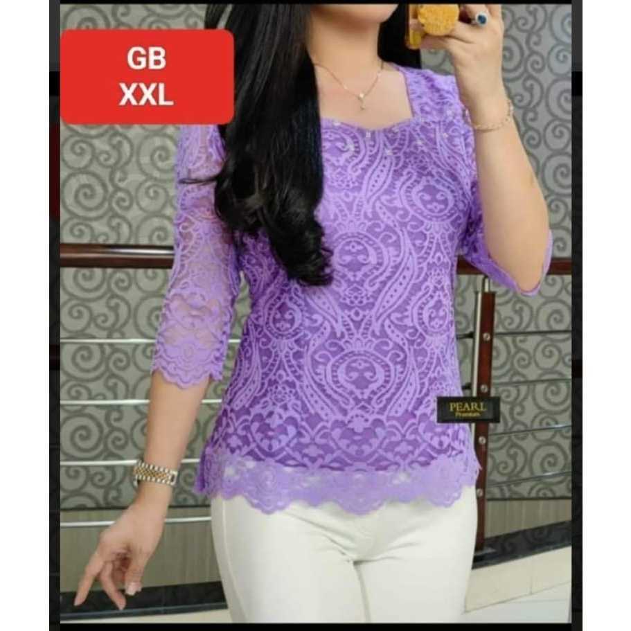 CECE ATASAN BLUS BROKAT/Atasan Brokat TANGAN LURUS/BLOUSE WANITA SEMI PRANCIS LENGAN PANJANG