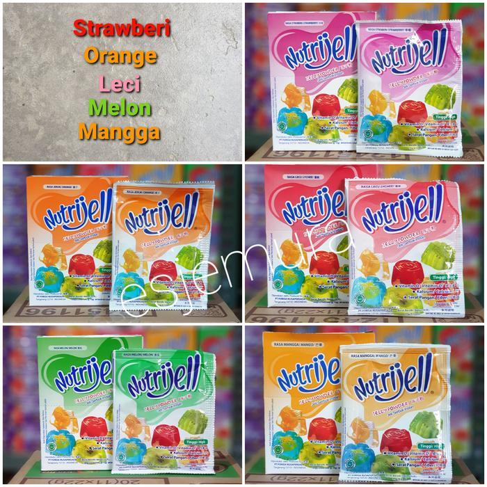 Nutrijell Jelly Powder Rasa Buah / Agar Agar Puding - Melon