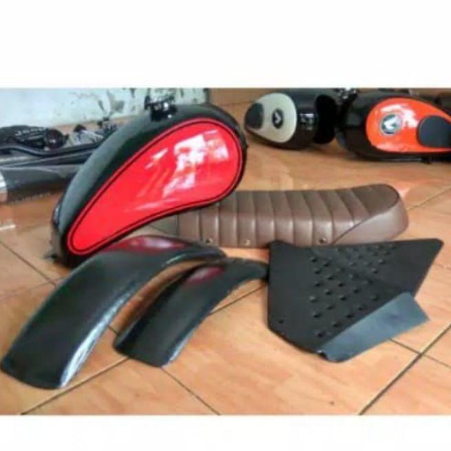 [GM] paket tangki bratstyle japstyle scrambler motor custom castem klasik classic MOTOR CUSTOM Tangk