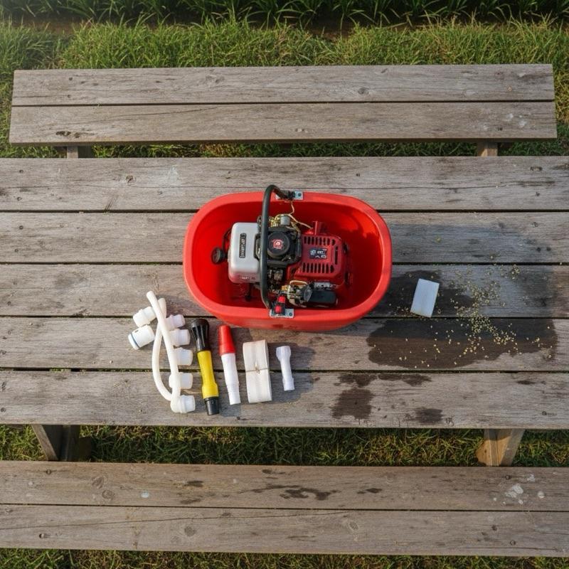 Floating Water Pump Dragon Mesin Siram Bawang Merah dengan Handle dan Selang Fleksibel