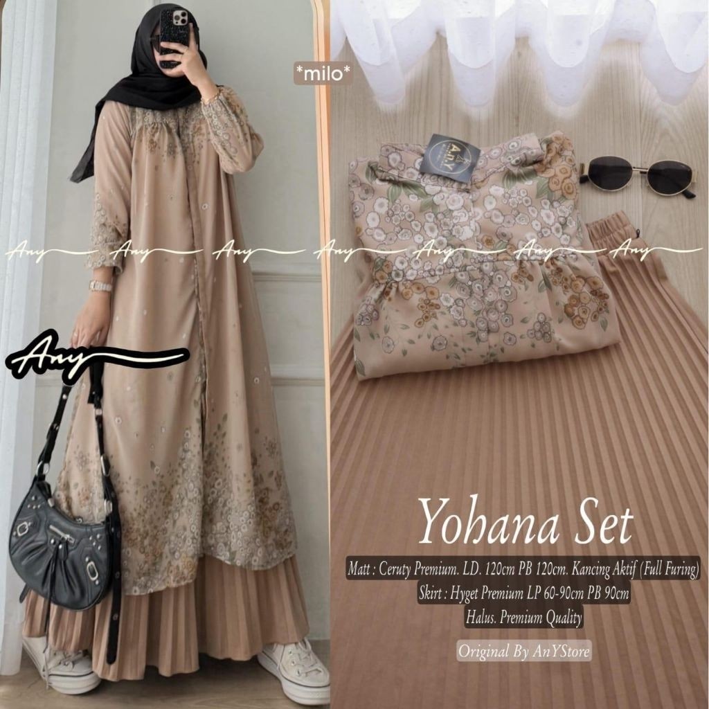 Yohana Set by Any Setelan Long Tunik Jumbo Ld 120