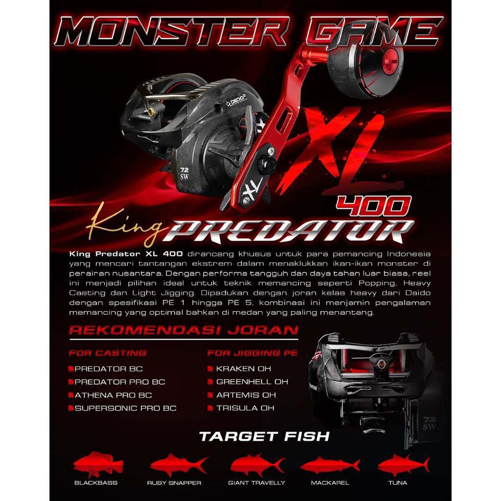 Reel BC Daido King Predator 400XL