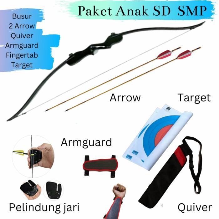 Busur Panah Alat Perlengkapan Panahan Terbaik Lengkap Pemula Anak R30