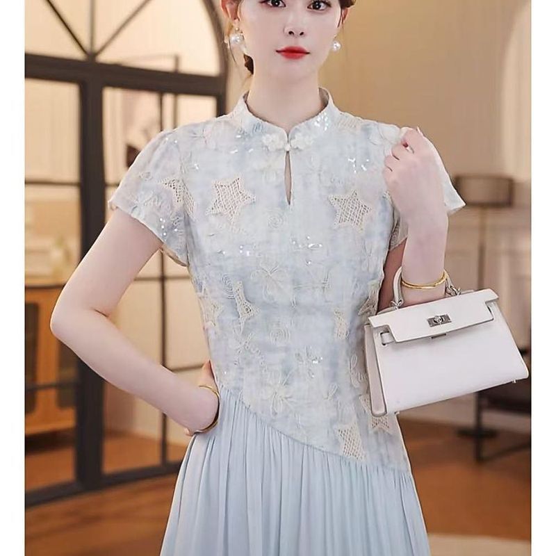 [COD]Gaya Cina baru Cheongsam gaun gaun wanita desain baru gaun