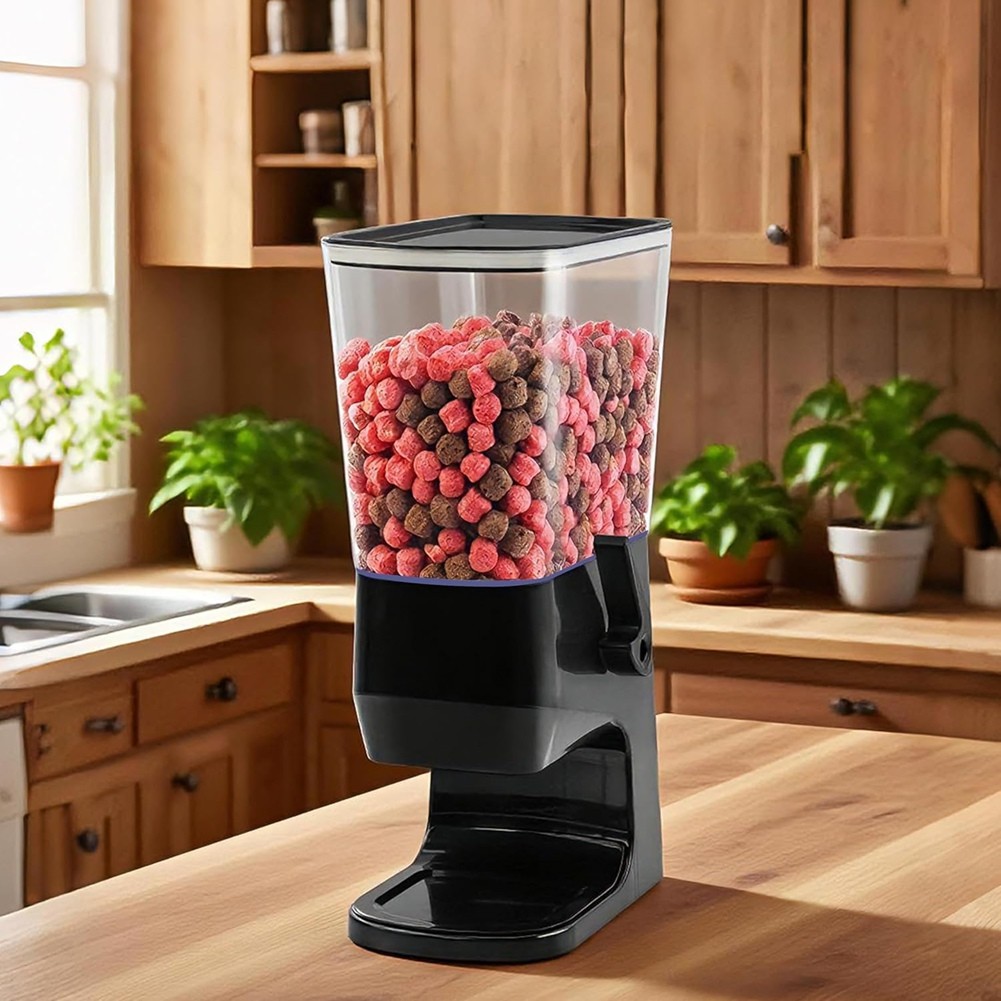 ABFUCereal spenser Countertop 32L Black, Cereal Container Storage spenser For Pantry, Dry Food Cerea