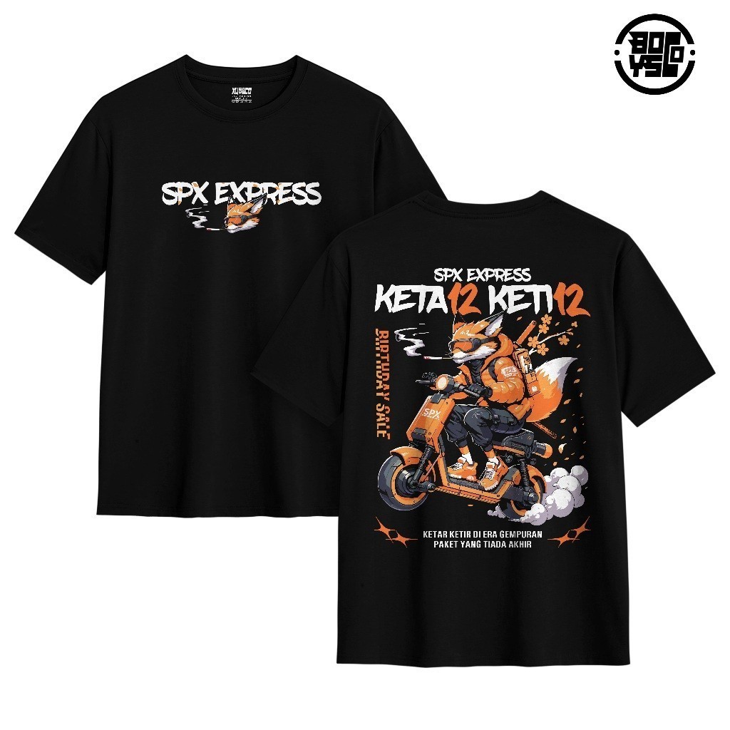 Kaos Kurir SPX Express 1212 Event Shopee Kaos Distro Katun Combed 30s T-shirt Pria