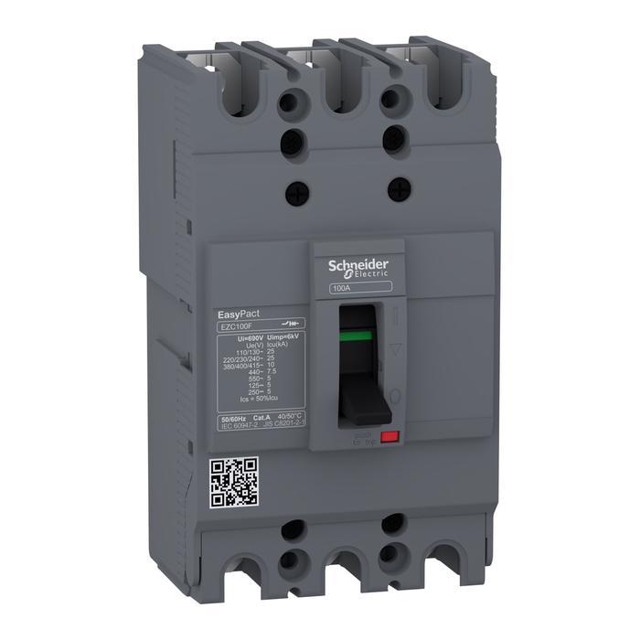 SCHNEIDER MCCB NFB Breaker EZC100F EZC 100F 3P 100A 100 A EZC100F3100 10kA