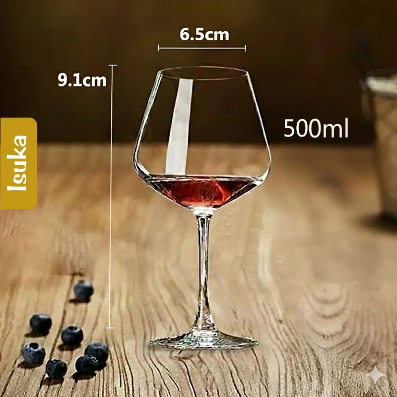 Gelas Wine Kaca Kristal Wine Goblet Red Wine Stem Glass Gelas Minum Anggur Crystal Glass Shiraz 01