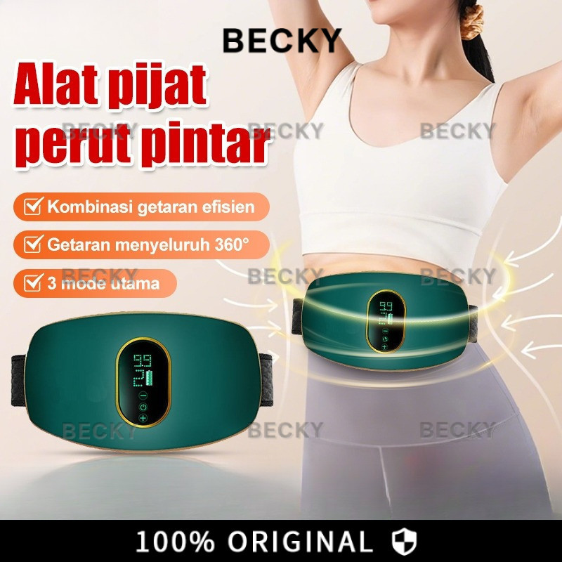 BECKY Sabuk Pembakar Lemak / Alat Pembakar Lemak Perut / Alat Pijat Perut / Alat Pijat Penggetar Lem