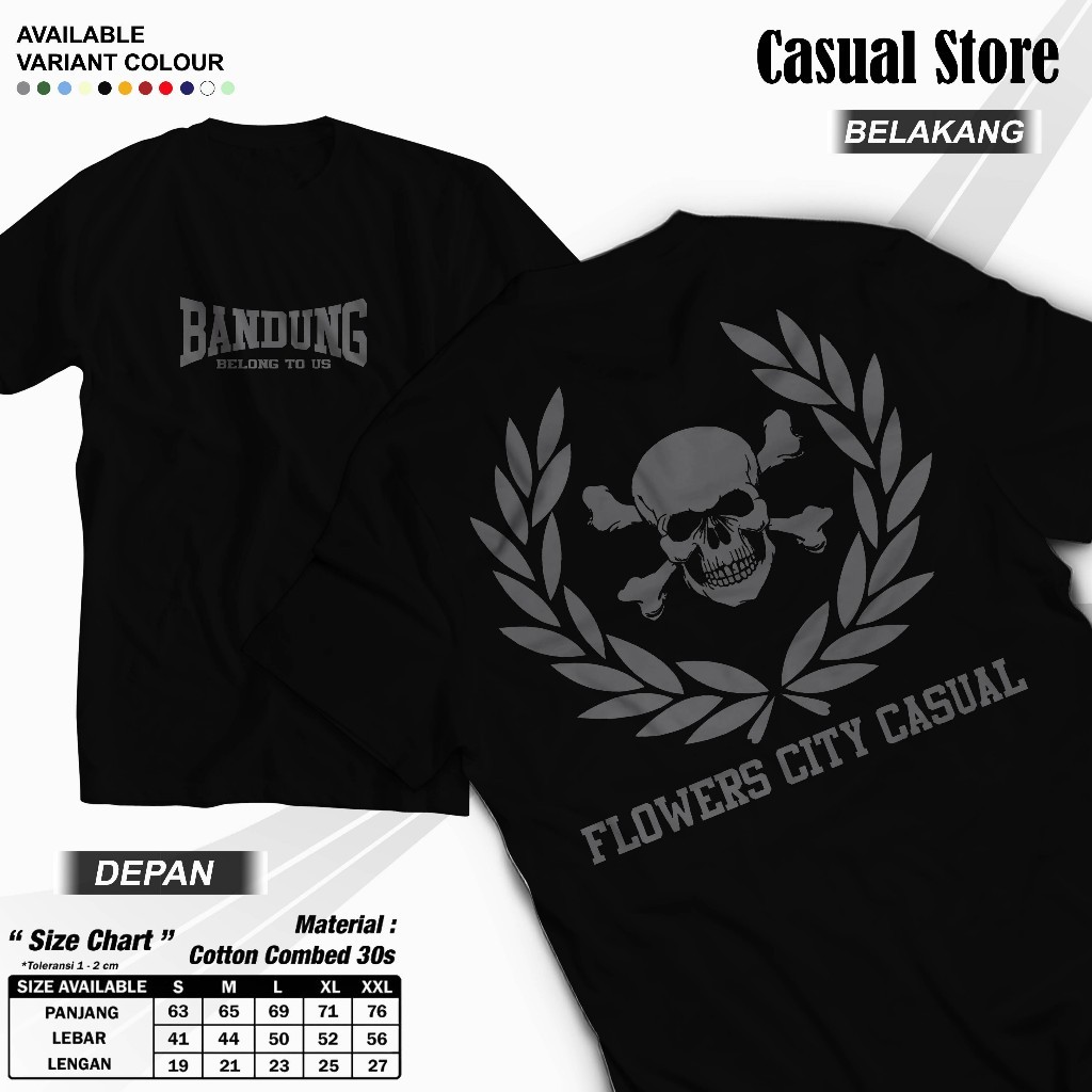KAOS//BANDUNG BELONG TO US FLOWERS CITY CASUAL