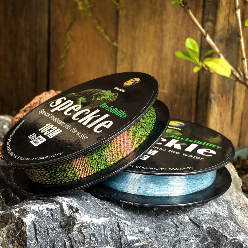 Bingolife Tali Pancing Nilon Speckle Chameleon 100m 0.128mm~0.47mm Ultra Siluman Invisible Lembut Ta
