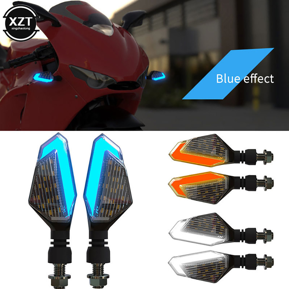 2 Buah Lampu Sein LED Motor DRL Lampu Siang Hari Indikator Lampu Kedip untuk Kawasaki BMW Hayabusa Y