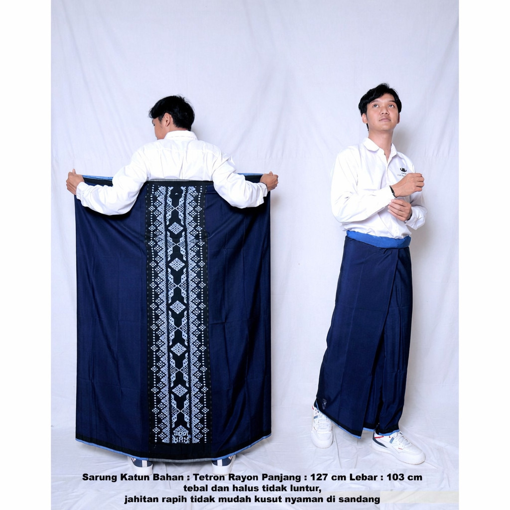 Sarung Samarinda Polos Warna Warni Hitam HMM HDS Annur Dewasa Tenun Adem Halus Muslim Sholat Pria Ny