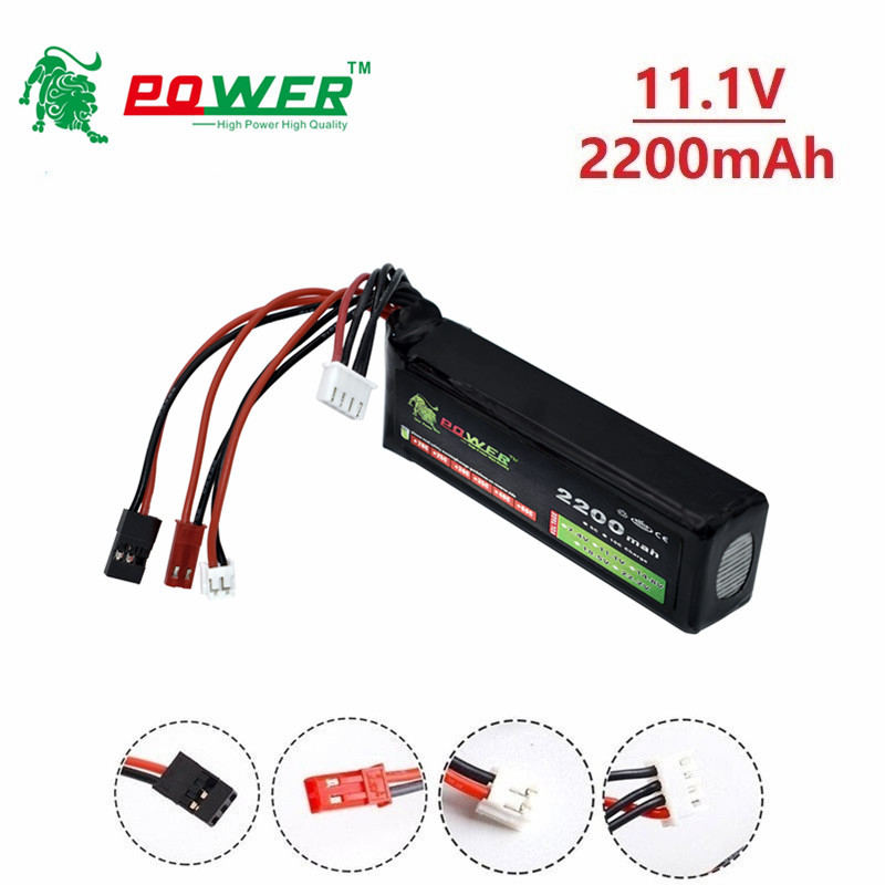 1Pcs 11.1V 2200mAh 8C 3S Li-Poly RC Battery for Walkera DEVO 7 DEVO 10 DEVO12E F12E WFLY9 RadioLink 