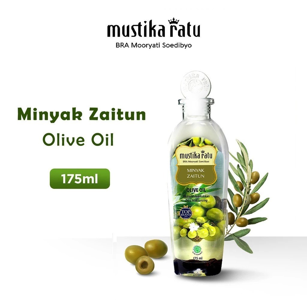 Minyak Zaitun Mustika Ratu Olive Oil Alami Perawatan Kecantikan Kulit Badan Wajah 175 ml