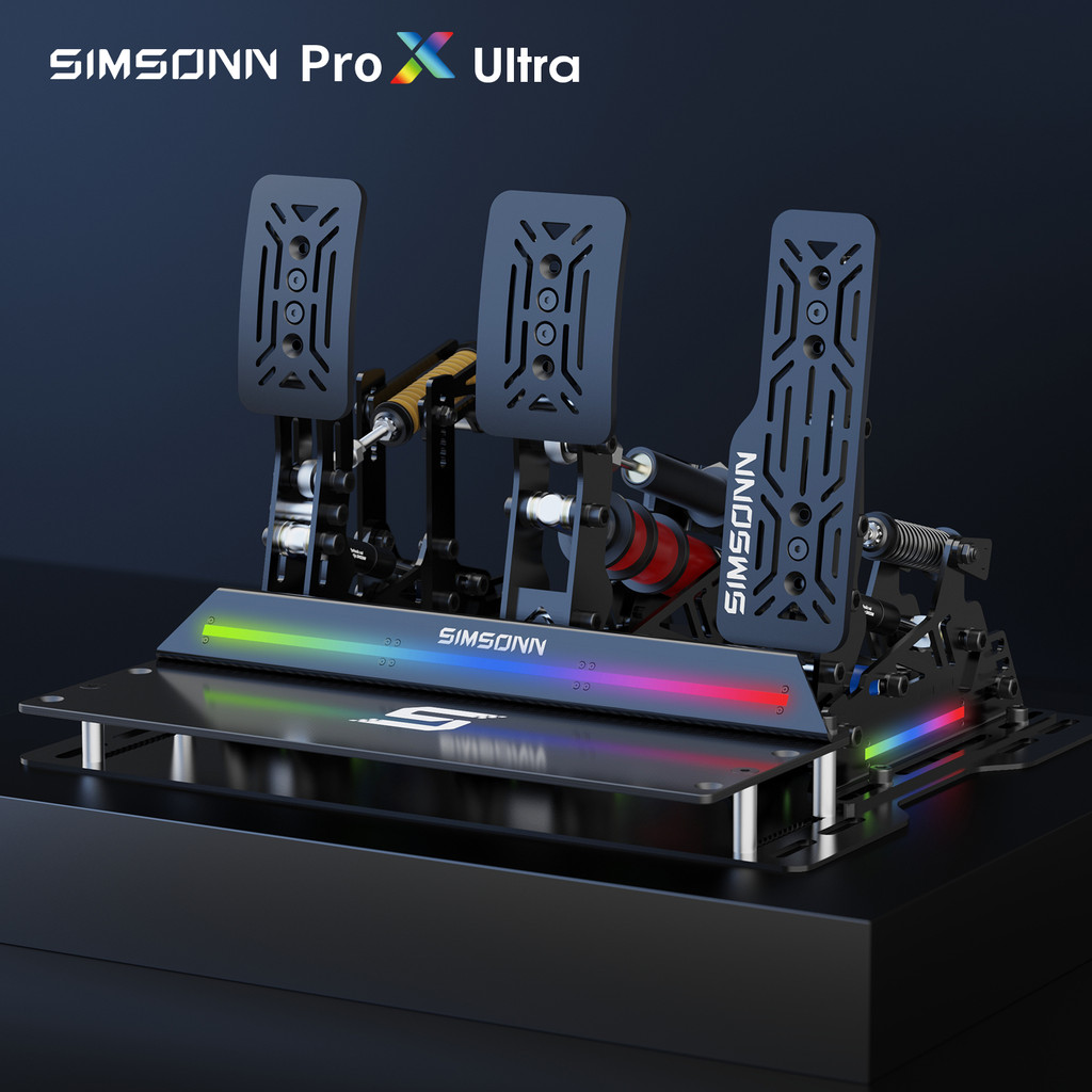 SIMSONN PRO X Ultra Sim Pedals PC Sim Racing Simulator Pedal Sensor Tekanan Load Cell Pedal Hidrolik