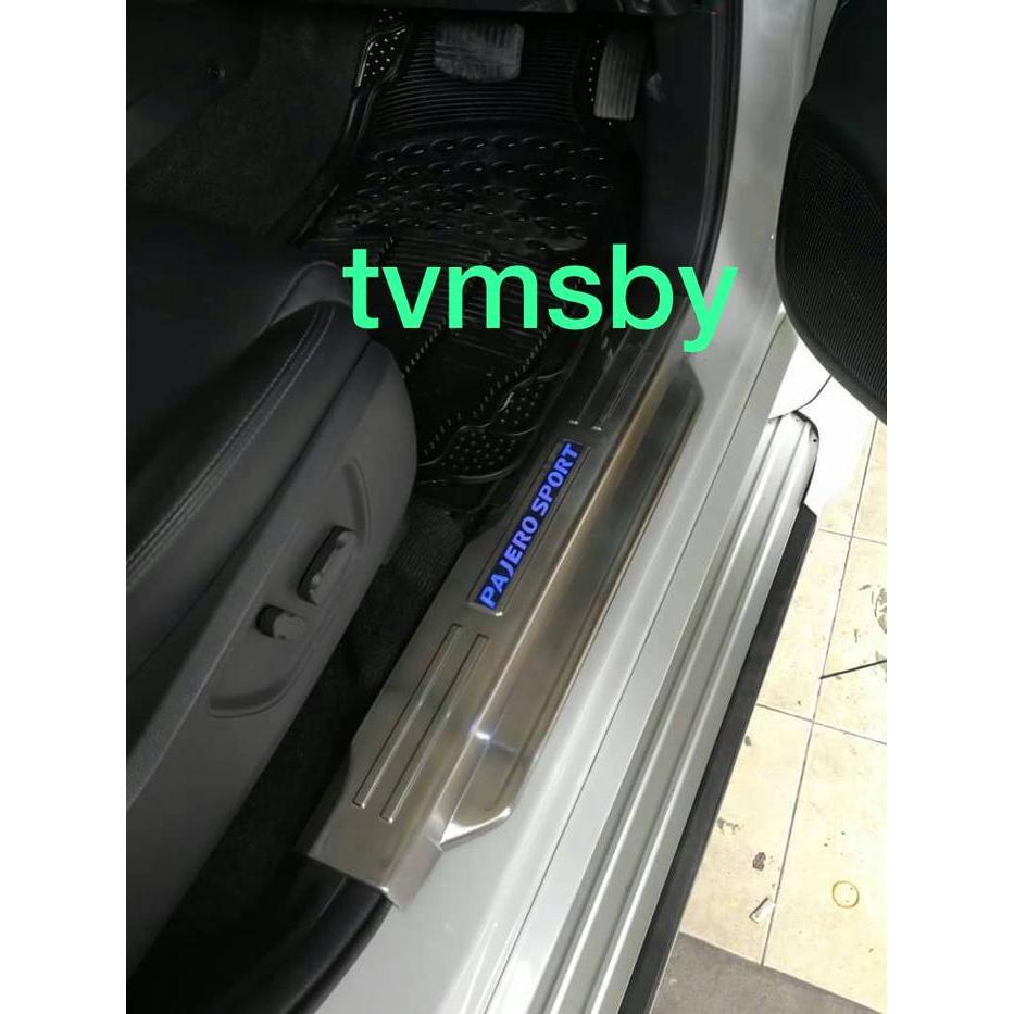 Sill Plate Scuff Plate samping Pajero Sport 2021 2022 UP LED Stainless