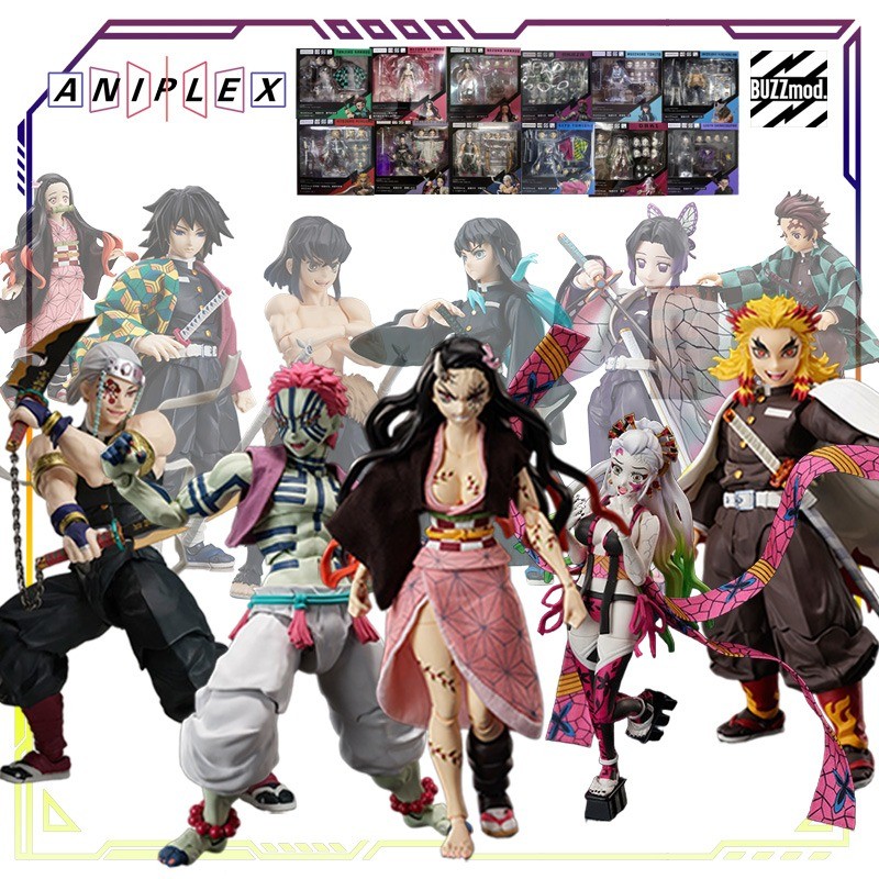 Aniplex+ Original BUZZmod Demon Slayer Shinobu Koo Tomioka Giyu Movable Action Figure Model Toy Coll