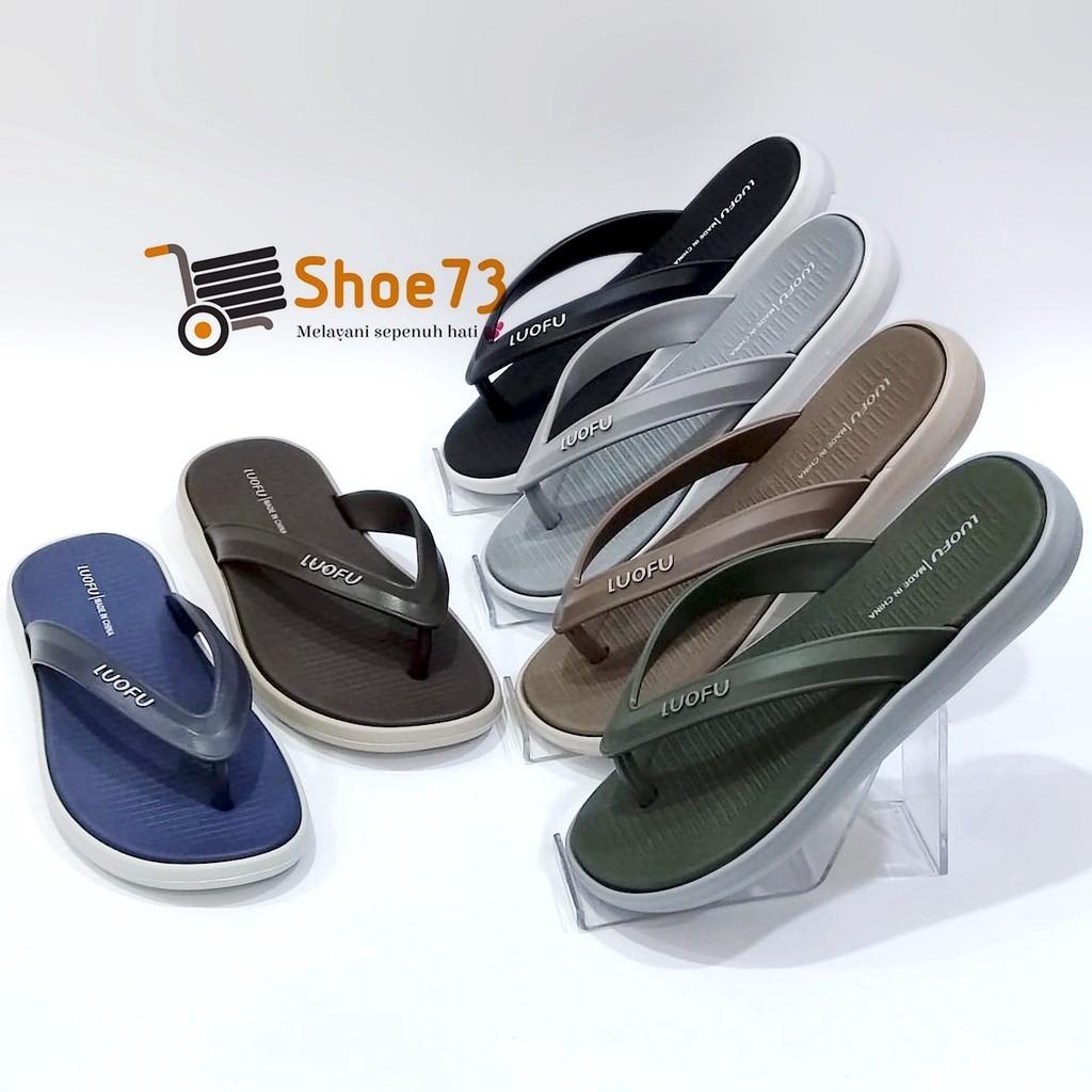 LUOFU E 6193 - JK6W SIZE 36-40 ORIGINAL l Sandal jepit jelly Pria wanita l Sendal jepit unisex impor
