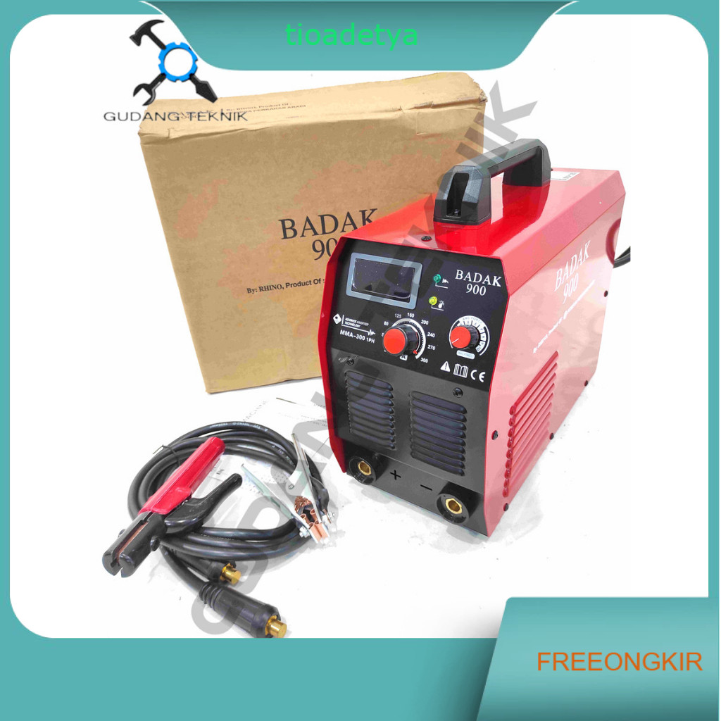Mesin Las MMA 300 BADAK RHINO 1Phase / Mesin Las Listrik Trafo Travo MMA300 / Inverter Welding MMA 3