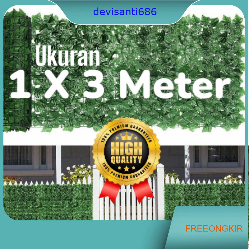 GROSIR DAUN PAGAR SINTETIS ARTIFICIAL - TANAMAN DAUN SINTETIS DINDING MURAH