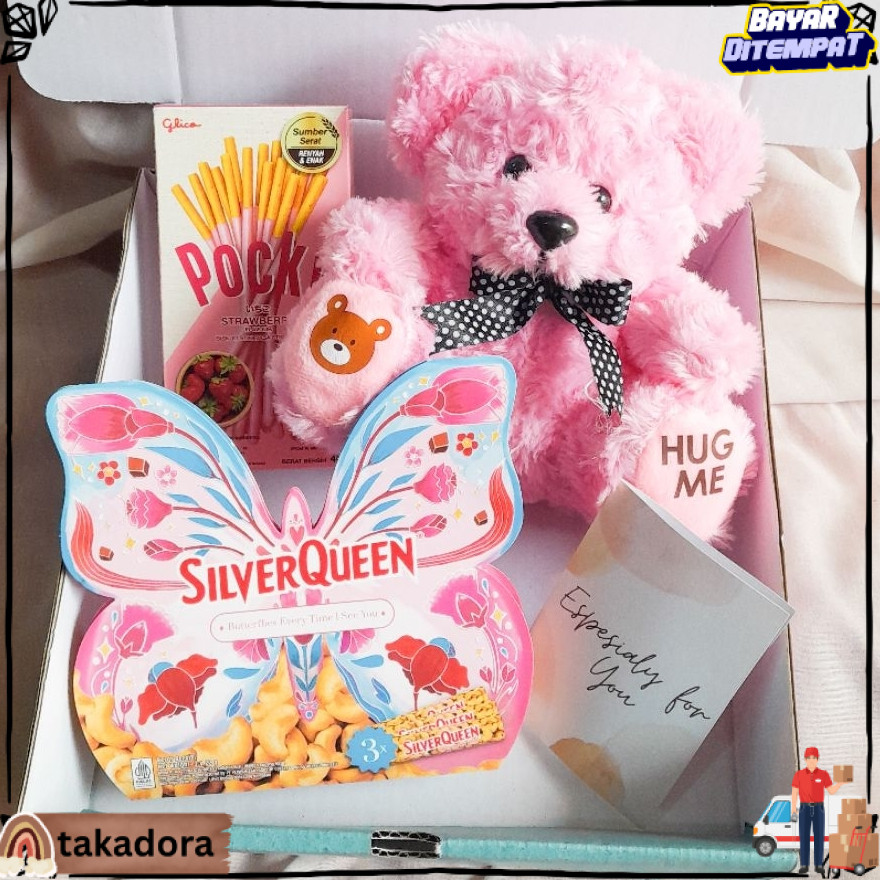 COD Kado Valentine Cewek Hadiah Ulang Tahun Cewek Pacar Parcel Lebaran THR Anak  Hampers Snack Wisud