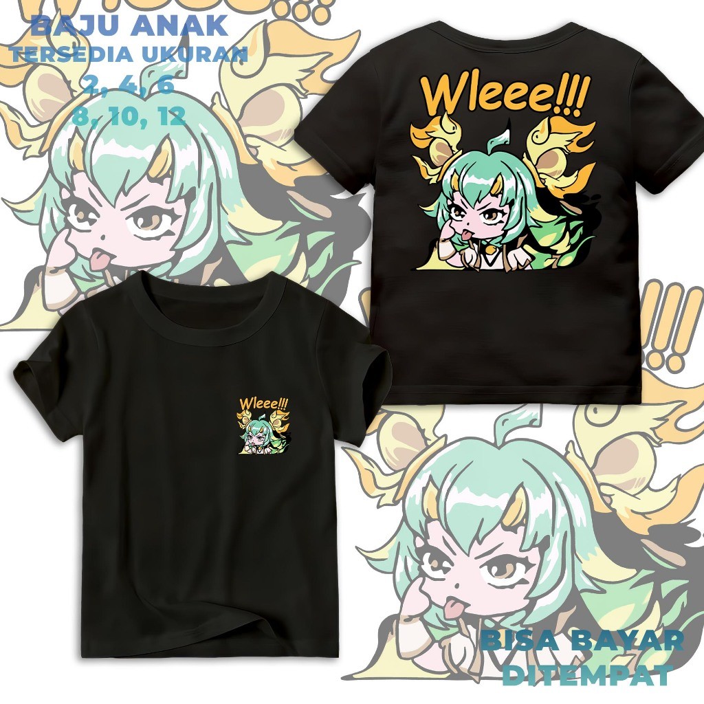 Kaos Emote Nana Mobile Legend Wleee - Kaos ML - Baju Emote ML - Kaos Distro  - T-Shirt Viral
