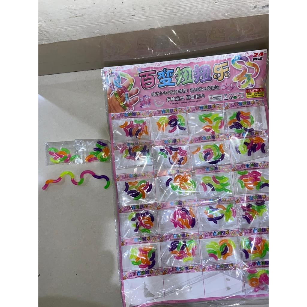 AM MAINAN SAMBUNGAN PIPA LIKA LIKU ULAR FLEKSIBEL EDUKATIF SENSORIK MOTORIK / FUN TOYS COLORFUL