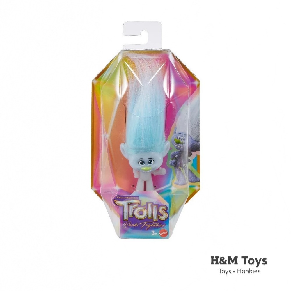 Trolls Band Together Original Mattel - Guy Diamond - Mini Figure Trolls Rambut Panjang | Kids Toy & 