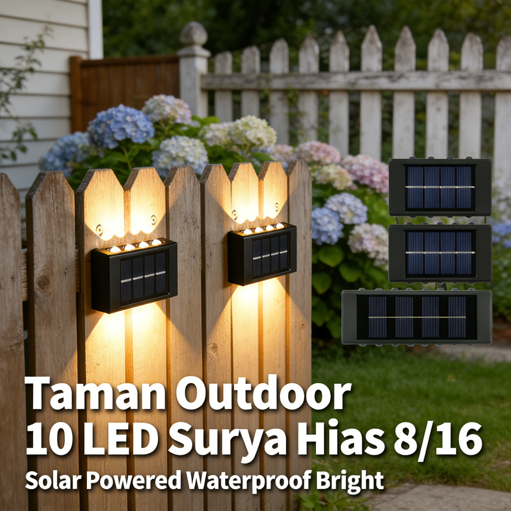 8 LED Outdoor 10 Hias Taman Surya 16