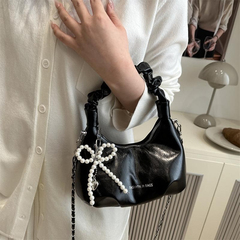 Tas Selempang Korea Rantai Tas Ketek Minimalis Warna Polos Trendy Stylish Tas Tangan