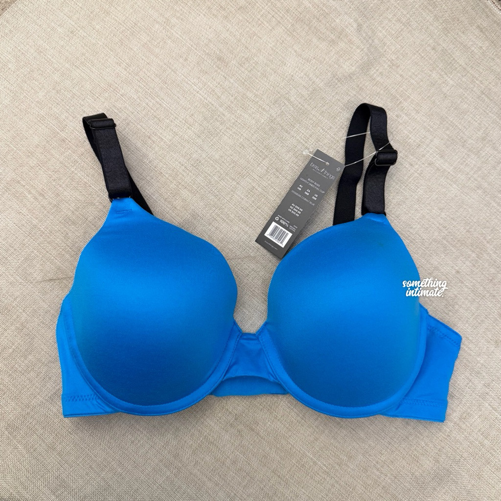 STOCK CLEARANCE - Bras n Things Body Bliss Lightly Lined Full Cup 100% Organic Cotton Bra Cobalt Blu