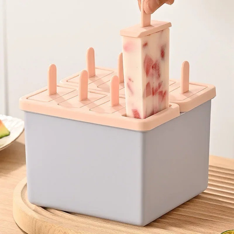 JM - FUNDA Cetakan Es Krim 8 Grid Ice Cream Mold with Reusable Sticks - JS250