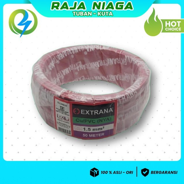 KABEL NYA 1.5 EXTRANA MERAH 50 METER
